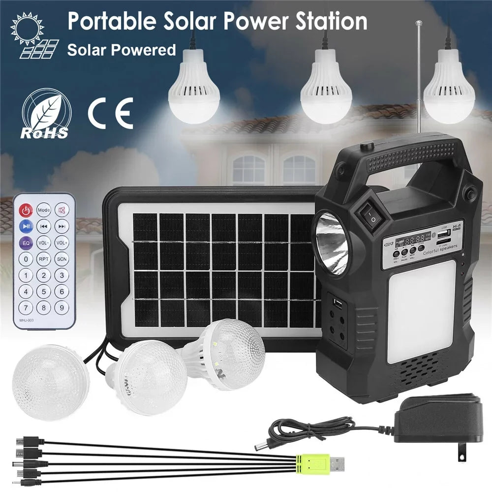 "Portable Power Station;Solar Generator with Solar Panel; Flashlights; Camp Lamps; Dual Way To Charge Power Station; Digital LED display;for Outdoor Camping;Home Emergency Power Supply; Fishing"