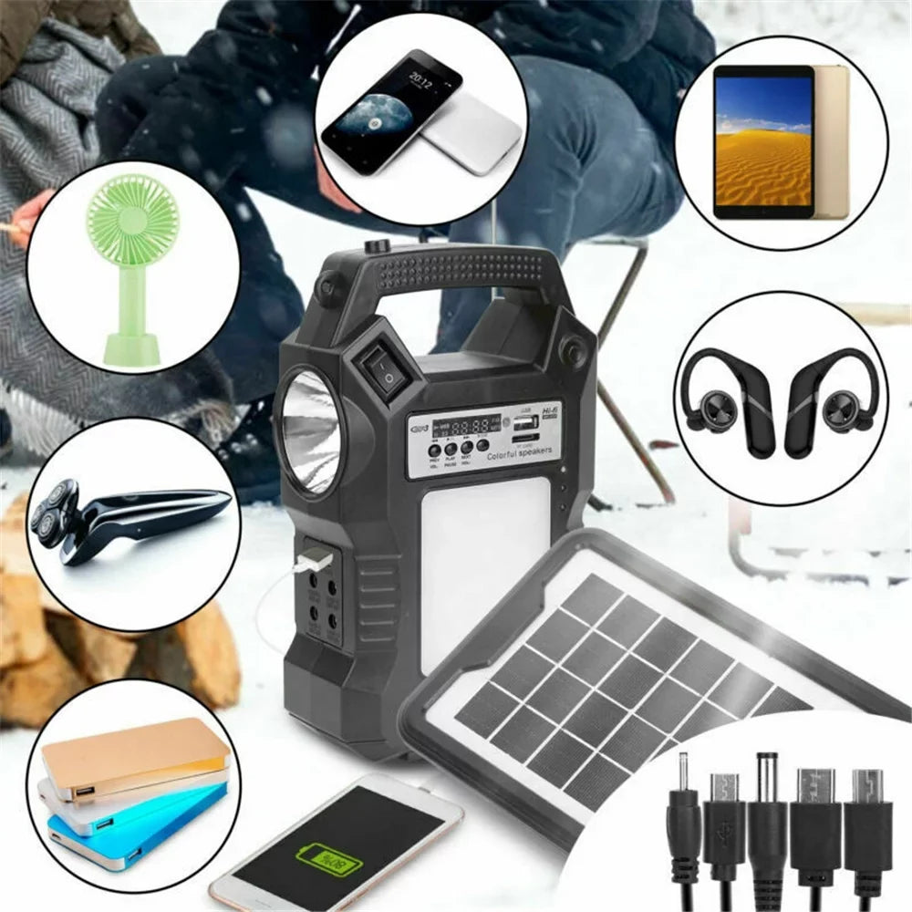 "Portable Power Station;Solar Generator with Solar Panel; Flashlights; Camp Lamps; Dual Way To Charge Power Station; Digital LED display;for Outdoor Camping;Home Emergency Power Supply; Fishing"